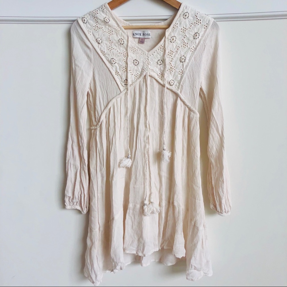 Knox Rose Loose Long-Sleeve Dress